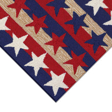 Load image into Gallery viewer, Liora Manne Frontporch Stars &amp; Stripes Indoor Outdoor Area Rug Americana