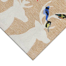 Load image into Gallery viewer, Liora Manne Frontporch Deer &amp; Friends Indoor Outdoor Area Rug Natural