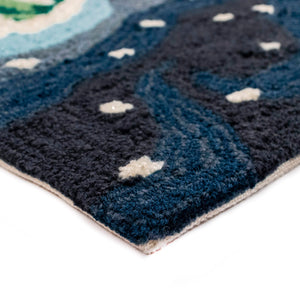 Liora Manne Frontporch Xmas Tree Indoor Outdoor Area Rug Midnight