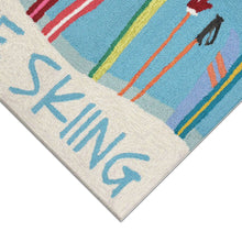 Load image into Gallery viewer, Liora Manne Frontporch Gone Skiing Indoor Outdoor Area Rug Blue
