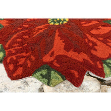 Load image into Gallery viewer, Liora Manne Frontporch Poinsettia Indoor Outdoor Area Rug Red