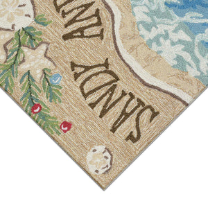 Liora Manne Frontporch Sandy & Bright Indoor Outdoor Area Rug Sand