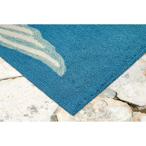 Liora Manne Frontporch Save Water Drink Wine Indoor Outdoor Area Rug Ocean