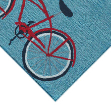 Load image into Gallery viewer, Liora Manne Frontporch Bike Ride Indoor Outdoor Area Rug Blue