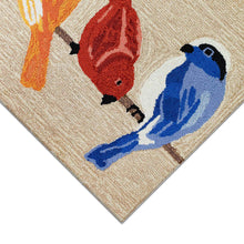 Load image into Gallery viewer, Liora Manne Frontporch Birds Indoor Outdoor Area Rug Neutral