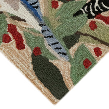 Load image into Gallery viewer, Liora Manne Frontporch Bird Border Indoor Outdoor Area Rug Natural