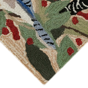 Liora Manne Frontporch Bird Border Indoor Outdoor Area Rug Natural