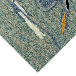 Liora Manne Frontporch Blue Heron Indoor Outdoor Area Rug Lake
