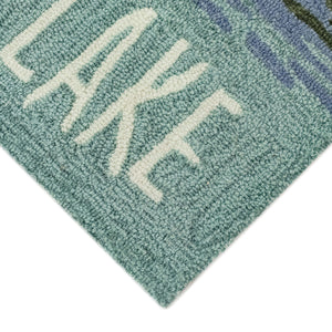 Liora Manne Frontporch Live Love Lake Indoor Outdoor Area Rug Water