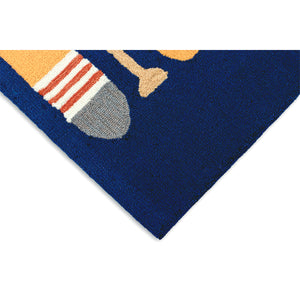 Liora Manne Frontporch Paddles Indoor Outdoor Area Rug Navy