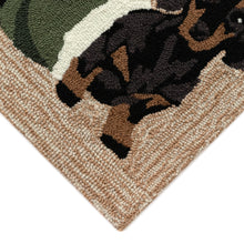 Load image into Gallery viewer, Liora Manne Frontporch Dachsund Greetings Indoor Outdoor Area Rug Neutral