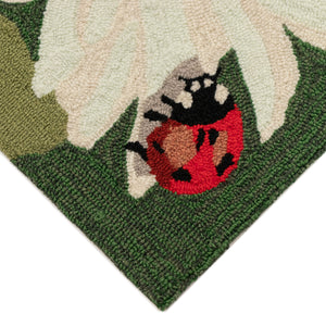 Liora Manne Frontporch Ladybugs Indoor Outdoor Area Rug Green