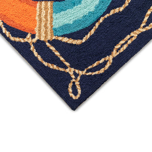 Liora Manne Frontporch Ahoy Indoor Outdoor Area Rug Navy