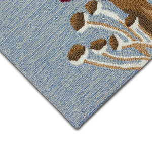 Liora Manne Frontporch Welcome Gnome Indoor Outdoor Rug Blue
