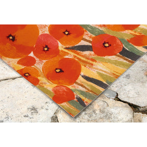 Liora Manne Illusions Poppies Indoor Outdoor Mat Red