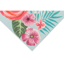 Load image into Gallery viewer, Liora Manne Illusions Flower Garden Indoor Outdoor Mat Aqua