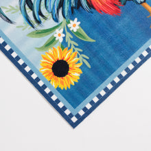 Load image into Gallery viewer, Liora Manne Illusions Rooster Indoor Outdoor Area Mat Blue