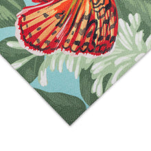 Load image into Gallery viewer, Liora Manne Illusions Katonah Butterflies Indoor Outdoor Area Mat Aqua
