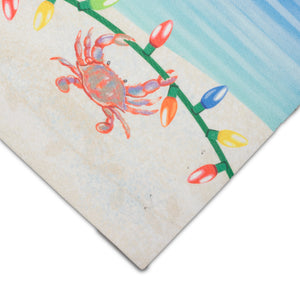 Liora Manne Illusions Beach Snowman Indoor Outdoor Mat Ocean