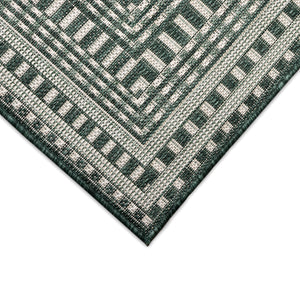 Liora Manne Malibu Etched Border Indoor Outdoor Area Rug Green
