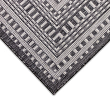 Load image into Gallery viewer, Liora Manne Malibu Etched Border Indoor Outdoor Area Rug Charcoal