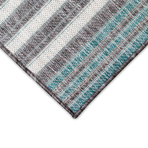 Liora Manne Malibu Faded Stripe Indoor Outdoor Area Rug Aqua