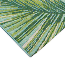 Load image into Gallery viewer, Liora Manne Marina Palm Border Indoor Outdoor Area Rug Aqua