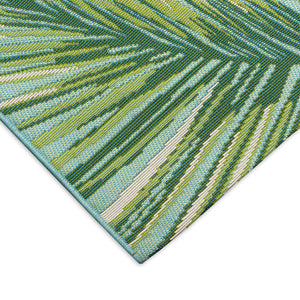 Liora Manne Marina Palm Border Indoor Outdoor Area Rug Aqua