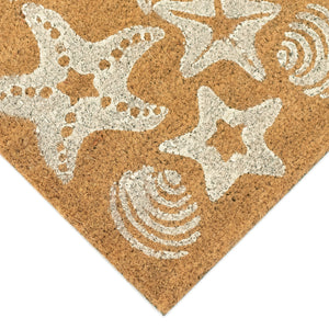 Liora Manne Natura Shells Outdoor Door Mat White