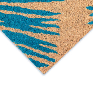 Liora Manne Natura Palm Border Outdoor Door Mat Blue