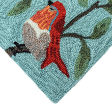 Load image into Gallery viewer, Liora Manne Ravella Birds On Branches Indoor Outdoor Area Rug Aqua