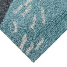 Load image into Gallery viewer, Liora Manne Ravella School Of Fish Indoor Outdoor Area Rug Navy