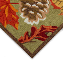 Load image into Gallery viewer, Liora Manne Ravella Falling Leaves Indoor Outdoor Area Rug Moss