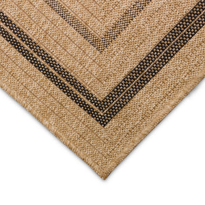 Liora Manne Sahara Multi Border Indoor Outdoor Area Rug Natural