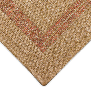 Liora Manne Sahara Multi Border Indoor Outdoor Area Rug Terracotta