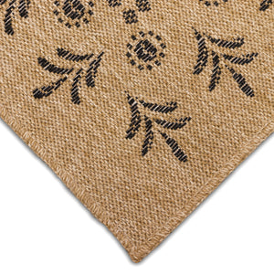 Liora Manne Sahara Block Print Border Indoor Outdoor Area Rug Natural
