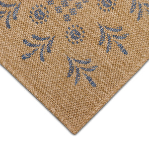 Liora Manne Sahara Block Print Border Indoor Outdoor Area Rug Navy