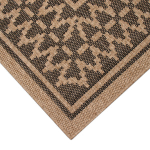 Liora Manne Sahara Diamond Border Indoor Outdoor Area Rug Natural