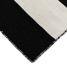 Load image into Gallery viewer, Liora Manne Sorrento Rugby Stripe Indoor Outdoor Area Rug Black