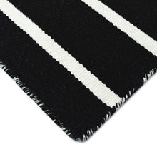 Load image into Gallery viewer, Liora Manne Sorrento Pinstripe Indoor Outdoor Area Rug Black