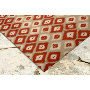 Liora Manne Visions II Ikat Diamonds Indoor Outdoor Area Rug Red