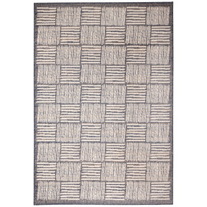 Liora Manne Cove Squares Indoor Outdoor Area Rug Grey