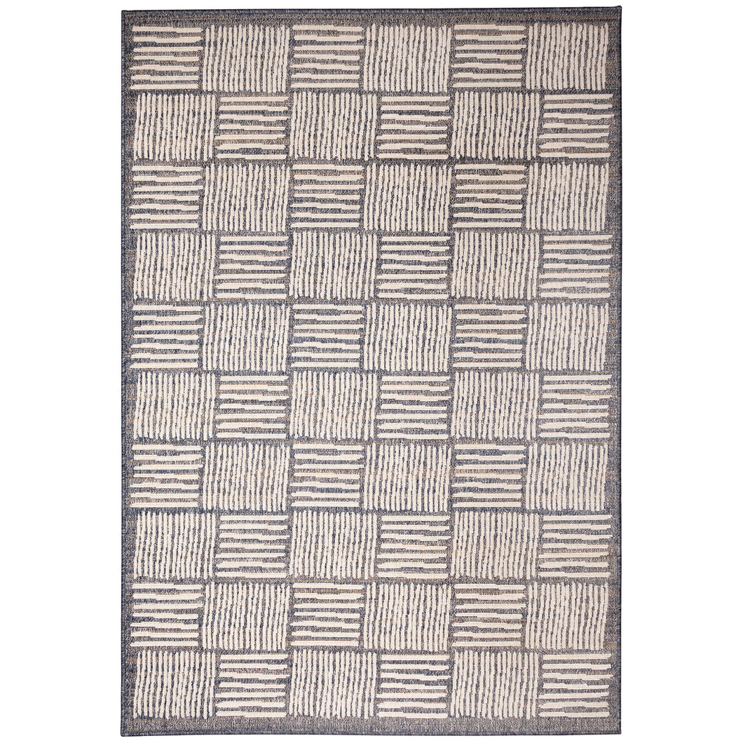 Liora Manne Cove Squares Indoor Outdoor Area Rug Grey