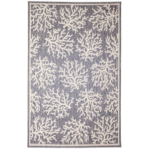 Liora Manne Cove  Coral Indoor Outdoor Area Rug Blue