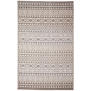 Liora Manne Cove Peruvian Stripe Indoor Outdoor Area Rug Grey
