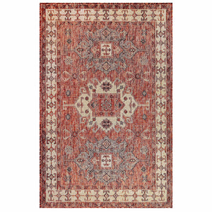 Liora Manne Carmel Kilim Indoor Outdoor Area Rug Red