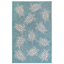 Load image into Gallery viewer, Liora Manne Carmel Seaturtles Indoor Outdoor Area Rug Aqua