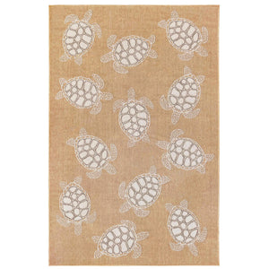 Liora Manne Carmel Seaturtles Indoor Outdoor Area Rug Sand