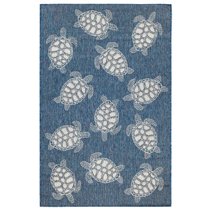 Liora Manne Carmel Seaturtles Indoor Outdoor Area Rug Navy