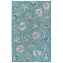 Load image into Gallery viewer, Liora Manne Carmel Shells Indoor Outdoor Area Rug Aqua